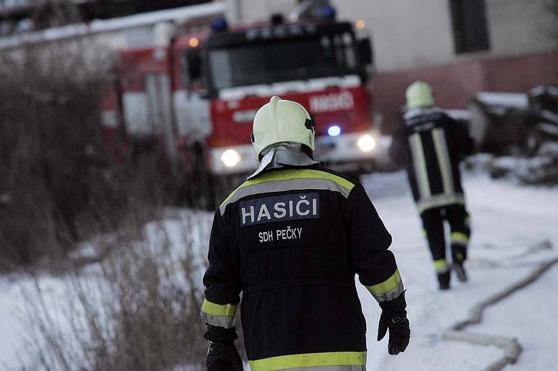 Požár v Klavarech. 19.2. 2009