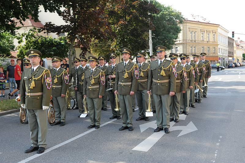 Z pietního aktu k uctění památky Václava Morávka v Kolíně.