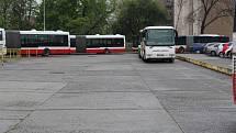 Autobusové nádraží v Kolíně před zahájením rekonstrukce