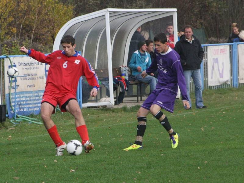 Z utkání Velký Osek - Libodřice (1:2).