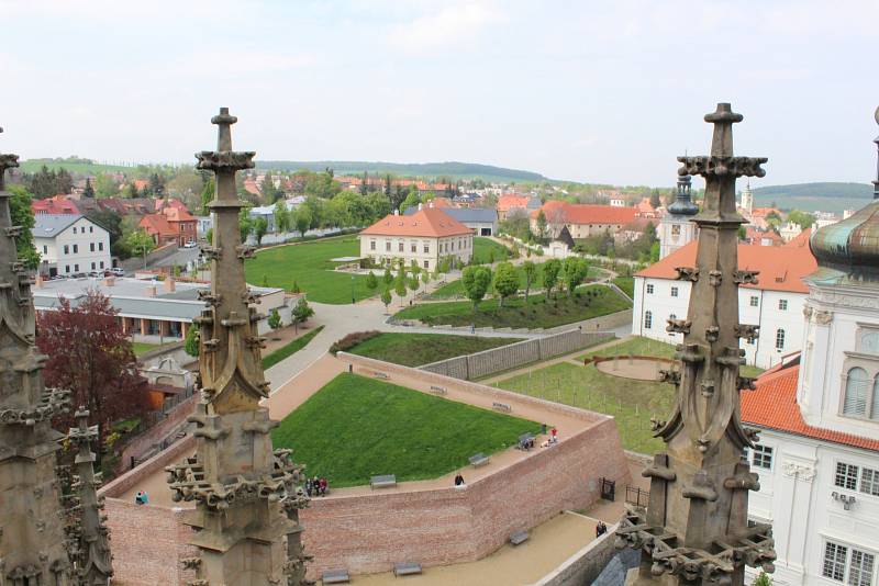 Výstup na ochozy chrámu sv. Barbory v Kutné Hoře.