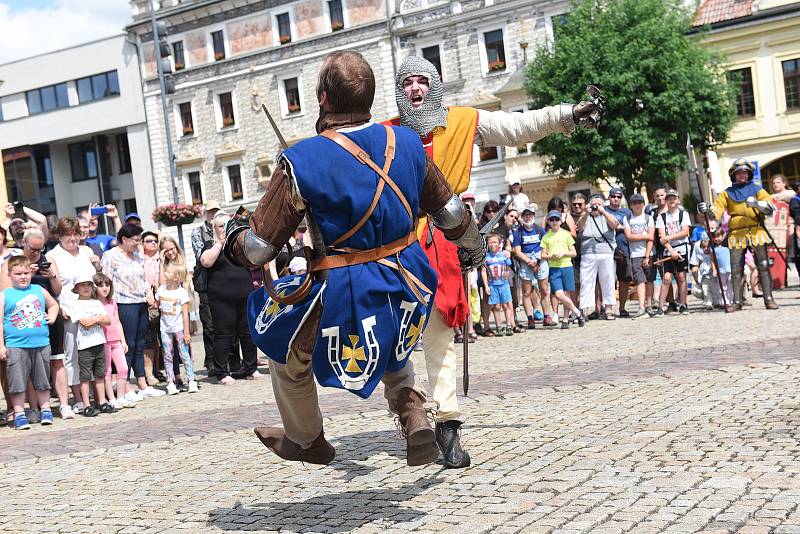 Z pozvánky na rekonstrukci historické bitvy 'Čas králů' na Karlově náměstí v Kolíně.