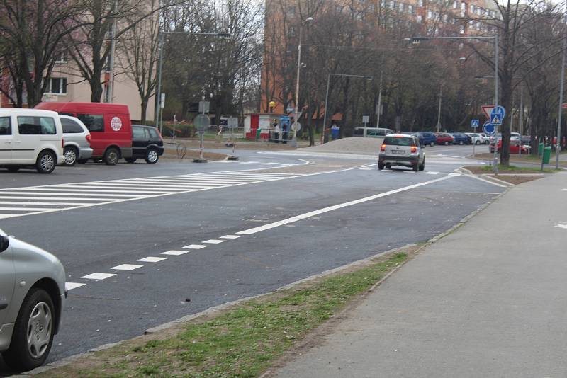 Rekonstrukce Masarykovy ulice v Kolíně, polovina dubna 2018