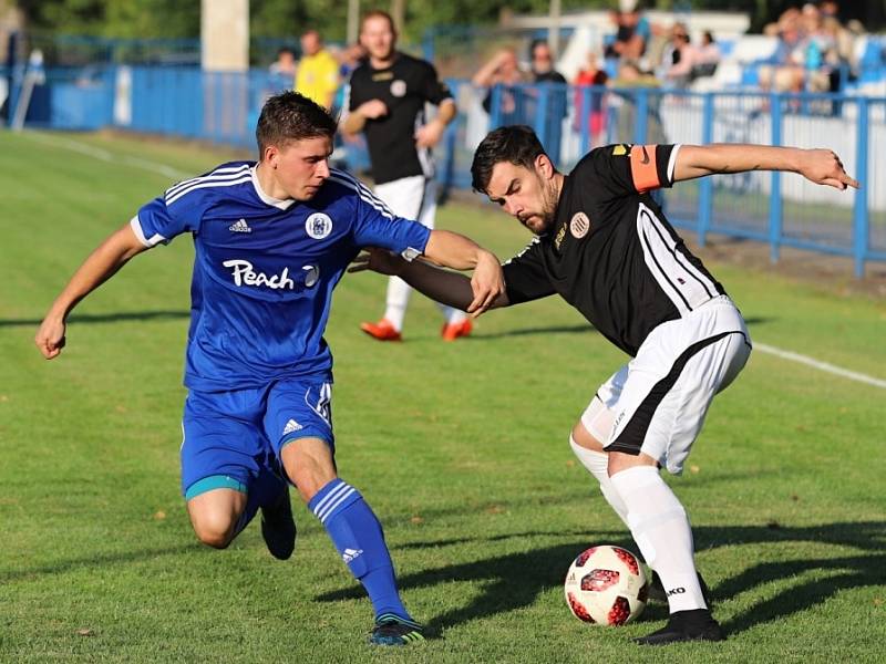 Z utkání I. A třídy Český Brod B - Úvaly (6:1).