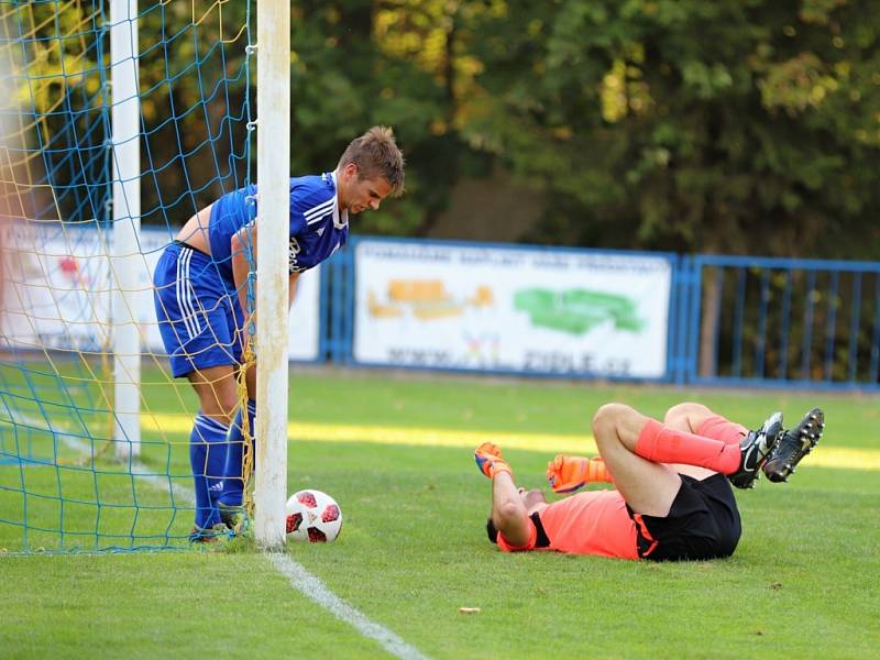 Z utkání I. A třídy Český Brod B - Úvaly (6:1).