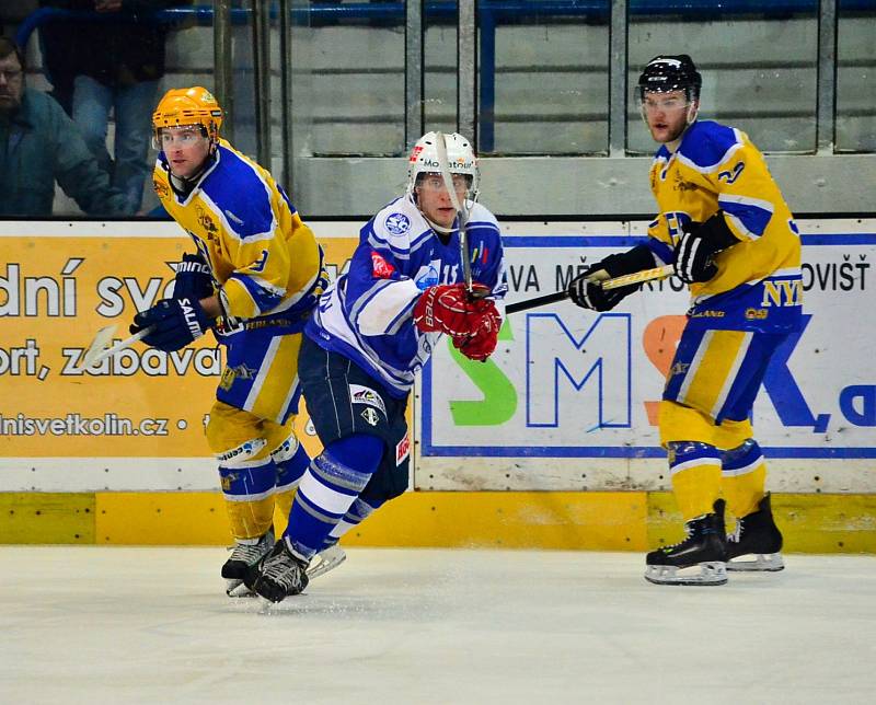 Z utkání druholigového play off, Kolín - Nymburk (6:2)