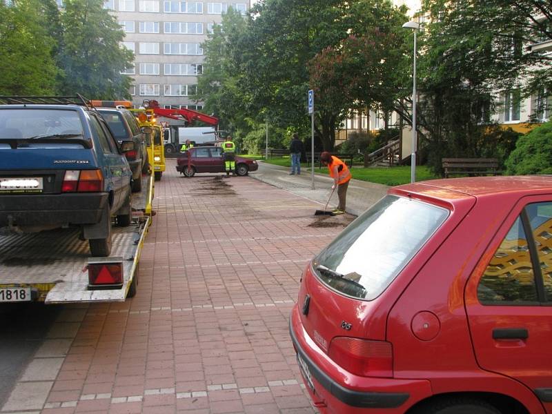 Blokové čištění, Kolín, ulice Rimavské Soboty, 21.5.2009