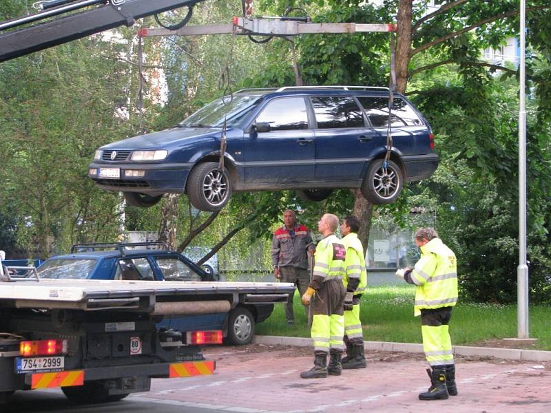 Blokové čištění, Kolín, ulice Rimavské Soboty, 21.5.2009