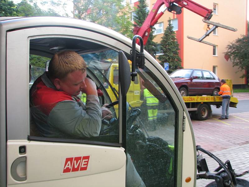 Blokové čištění, Kolín, ulice Rimavské Soboty, 21.5.2009