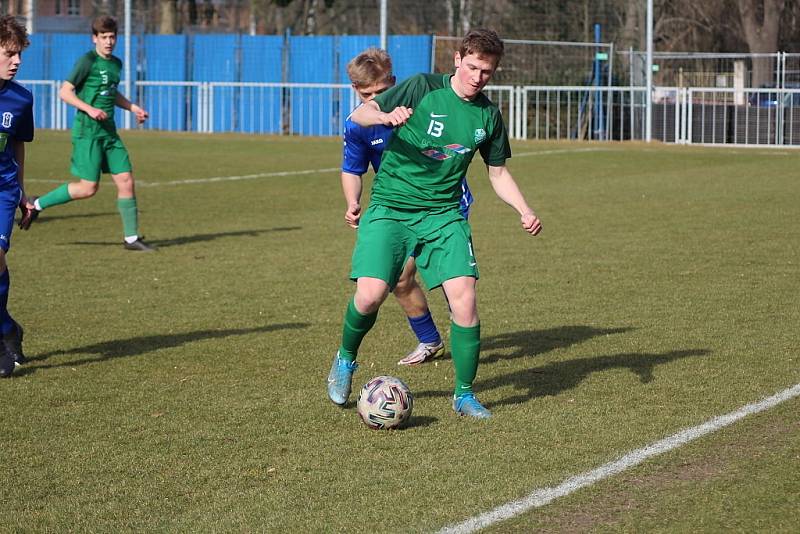 Z fotbalového utkání krajského přeboru Český Brod B - Polaban Nymburk (1:1)