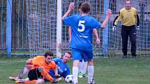 Z utkání Břežany II - Bohemia Poděbrady (1:3).