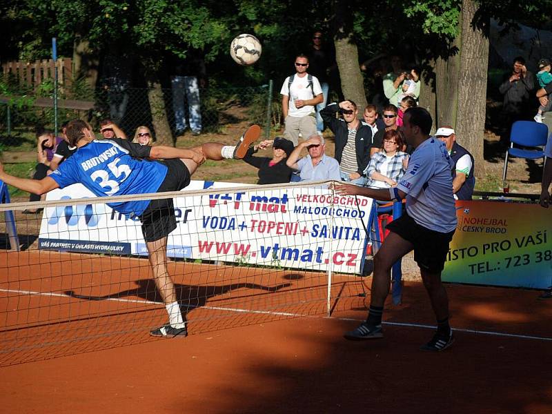 Z utkání play-out nohejbalové extraligy Český Brod - Vsetín