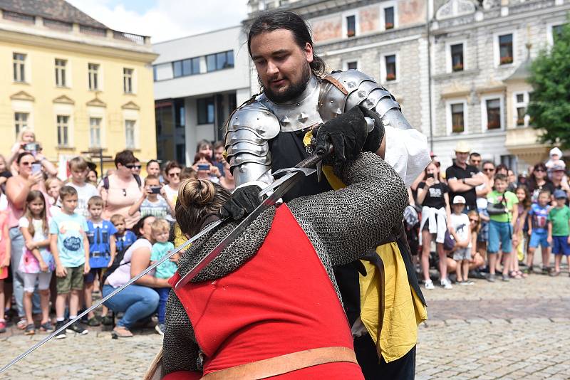 Z pozvánky na rekonstrukci historické bitvy 'Čas králů' na Karlově náměstí v Kolíně.