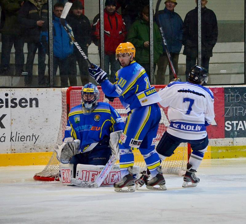 Z utkání II. NHL. Kolín - Břeclav (5:3).