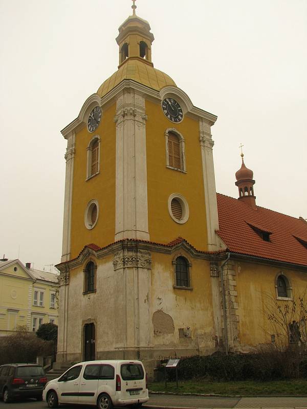 Jiráskovo náměstí v Kolíně, březen 2021