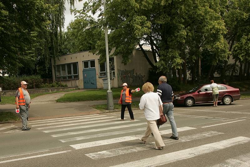 Přechod u aquaparku.