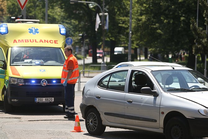 Nehoda na křižovatce ulic Legerova, Jaselská a Žižkova v Kolíně