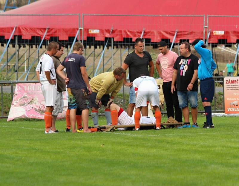 Z utkání Třebovle - Plaňany (1:3).