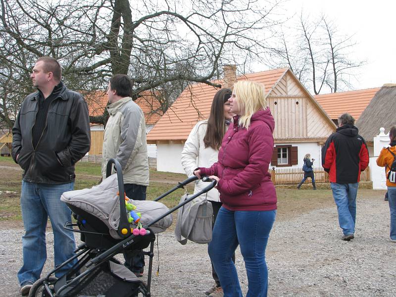 Národopisný pořad na téma lidového masopustu přilákal do skanzenu obrovské množství návštěvníků.