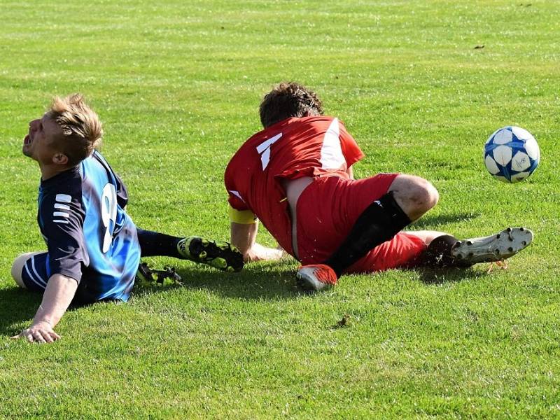 Z utkání okresního přeboru Dobré Pole - Radim (2:0).