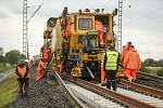 Práce na rekonstrukci frekventovaného železničního koridoru mezi stanicemi Poříčany a Velim na Kolínsku