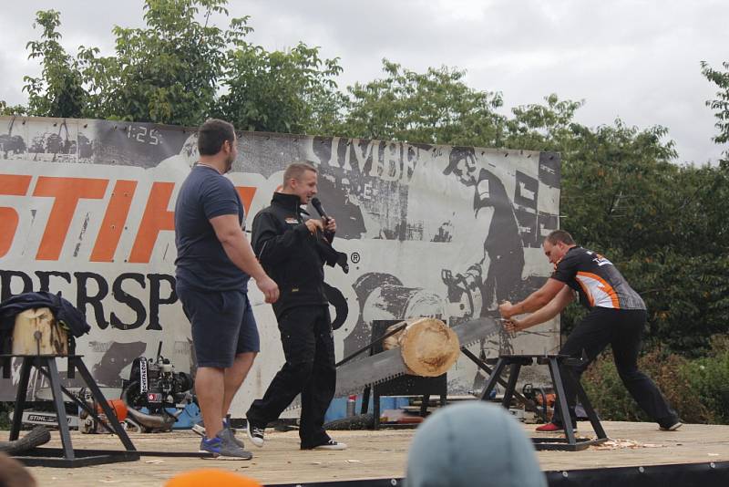 Nedělní odpoledne ve Viticích zpestřil Timbersports.