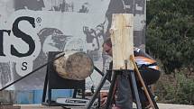 Nedělní odpoledne ve Viticích zpestřil Timbersports.