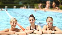 Venkovní bazén Vodního světa Kolín v neděli 20. června 2021.