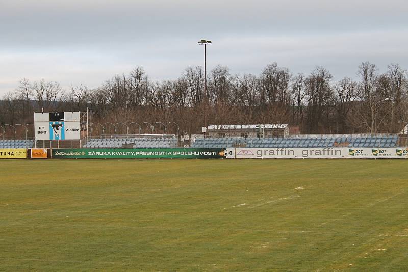 Fotbalový stadion ve Vlašimi.