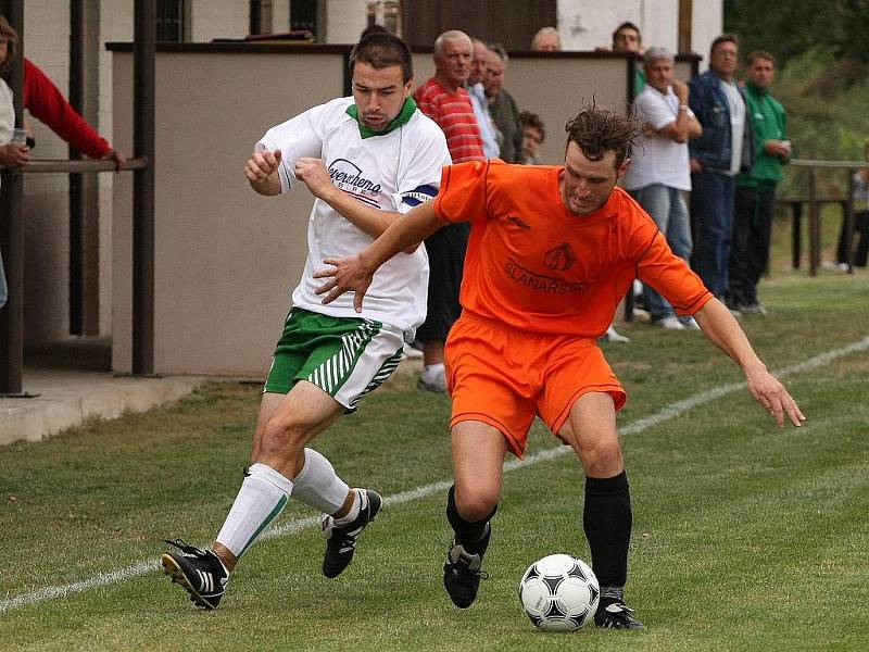 Z utkání Libodřice - Bílé Podolí (4:1).