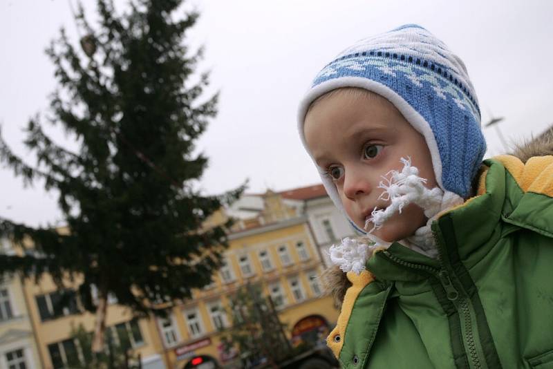 Cesta vánočního stromu na kolínské Karlovo náměstí