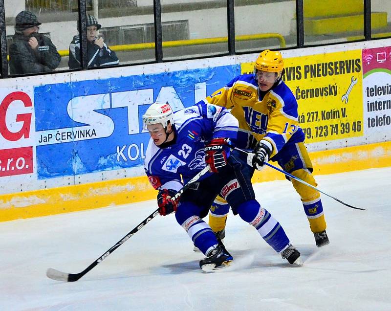 Z utkání druholigového play off, Kolín - Nymburk (6:2)