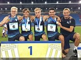 Kolínská štafeta juniorů v běhu na 4x100 m získala zlaté medaile.