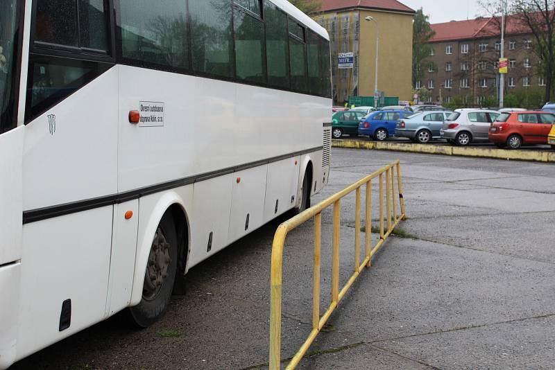 Autobusové nádraží v Kolíně před zahájením rekonstrukce