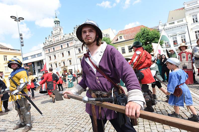 Z pozvánky na rekonstrukci historické bitvy 'Čas králů' na Karlově náměstí v Kolíně.