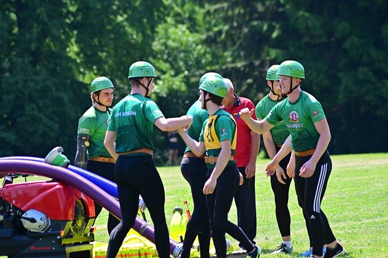 Ze středočeské krajské soutěže v Požárním sportu 2021.