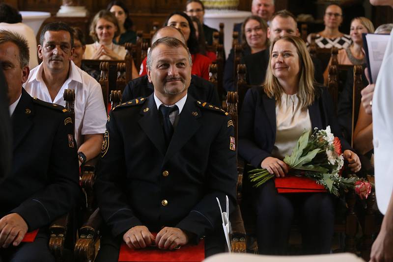 Ze slavnostního ocenění dobrovolníků Oblastním spolkem Českého červeného kříže a městem Kolín.