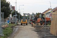 Rekonstrukce ulice Třídvorská, říjen 2023.