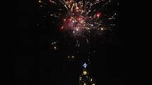 Silvestrovská půlnoc na kolínském náměstí