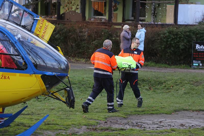 Záchrana muže, který zkolaboval v bistru U Stapu v Kolíně.