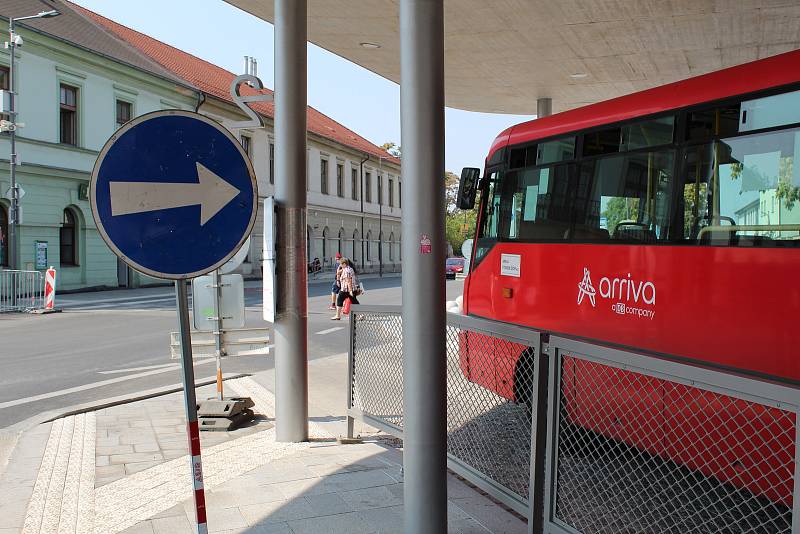 Autobusové nádraží v Kolíně.