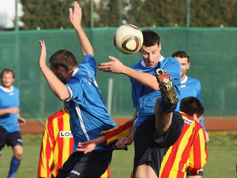 Z utkání Kouřim - Krakovany (2:2, PK 4:3).