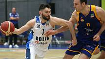 Z utkání 4. kola nadstavby BC Kolín - Opava (85:68).