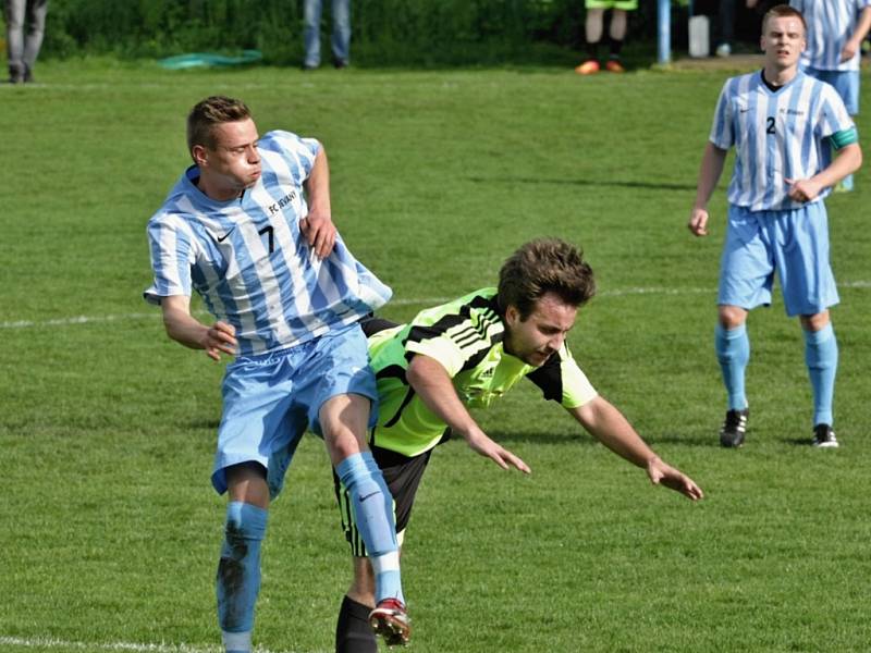 Z utkání Kouřim - Jevany (2:1).