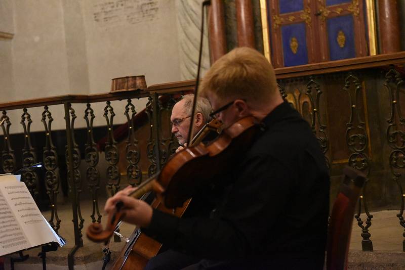 Kruh přátel hudby: z koncertu Apollon kvarteta v kolínské synagoze.