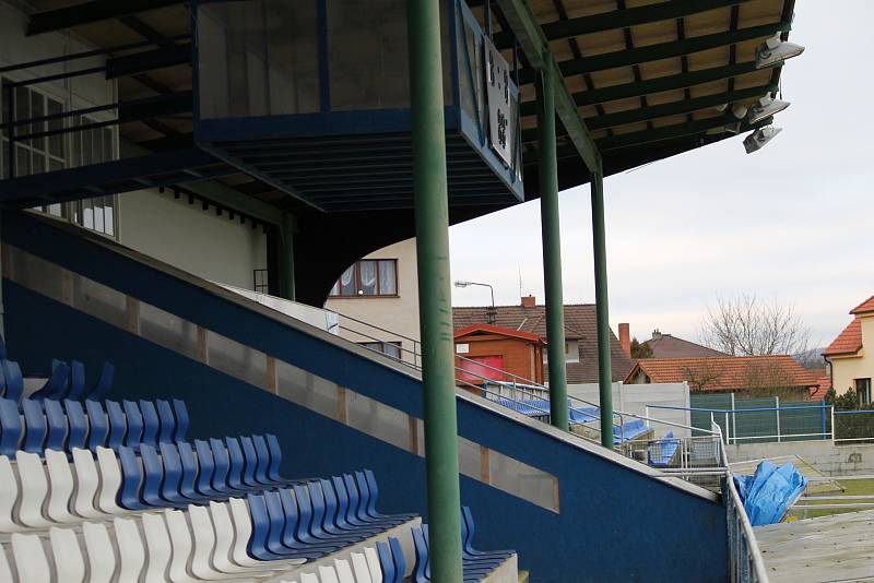 Fotbalový stadion ve Vlašimi.