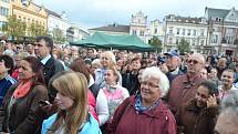 Miloš Zeman zavítal na kolínskou radnici a na náměstí