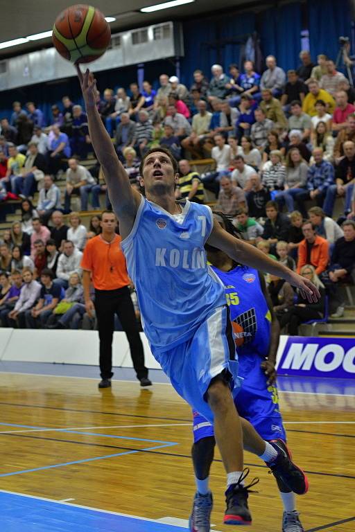 Z utkání BC Kolín - Ústí nad Labem (91:80).