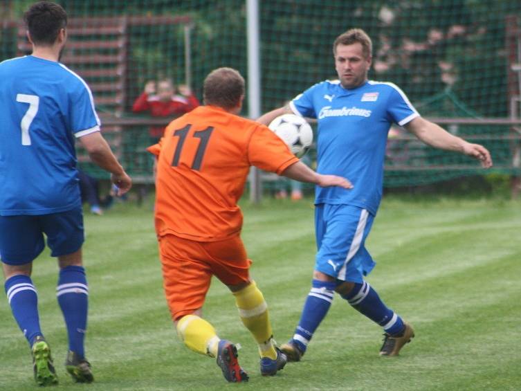 Z utkání Libodřice - Plaňany (0:0, PK 2:4).