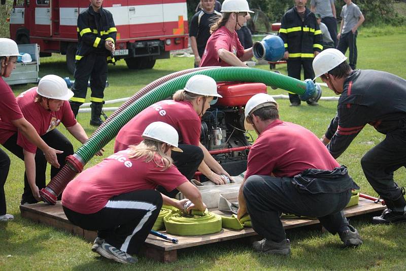 Soutěž dobrovolných hasičů ve Veletově